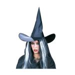 Chapeau De Sorcière Avec Voile Adulte - Taille Unique, Noir - Pour Déguisement Halloween, Fête Costumée, Cosplay - 6