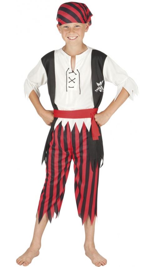 Déguisement de Jack, le pirate de l'océan Taille : 7/9 ans (120 à 132 cm)