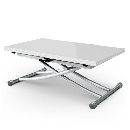 Table basse relevable Carrera Blanc laqué