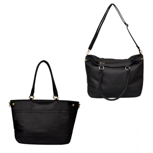 vidaXL Sac cabas noir