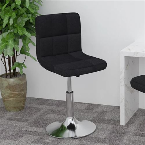 vidaXL Tabouret de bar pivotant Noir Tissu