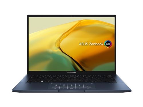 ASUS ZenBook 14 OLED UX3402VA-KM541W - Scharnier 180 graden - Intel Core i5 - 13500H / tot 4.7 GHz - Win 11 Home - Intel Iris Xe Graphics - 16 GB RAM - 512 GB SSD NVMe - 14" OLED 2880 x 1800 (WQXGA+) @ 90 Hz - Wi-Fi 6E, Bluetooth - nadenkend blauw
