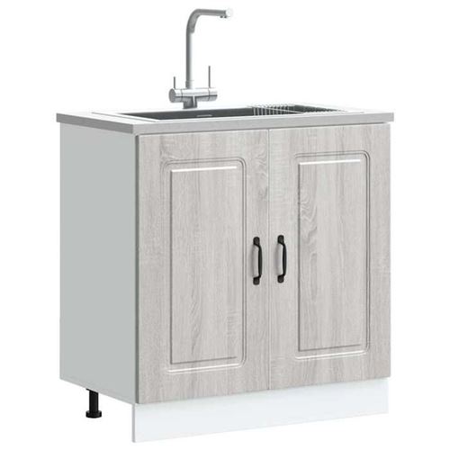 VIDAXL - Meuble bas pour évier Kalmar - Chêne - Cuisine - Image 3