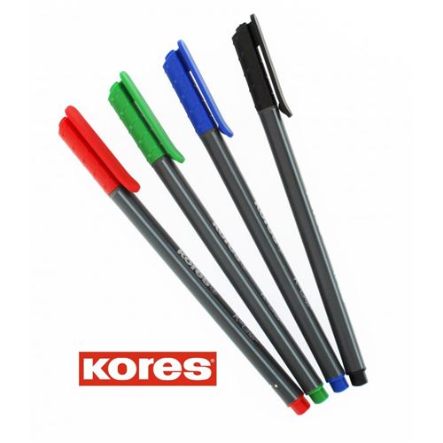 Etui De 4 Feutres K-Liner 0.4Mm Corps Triangulaire - Kores