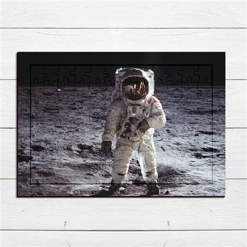 Puzzle en bois 96 Pièces Fabulous - Neil Armstrong Premier Pas Sur La lune  (28 x 20 cm) - Puzzle - Achat & prix