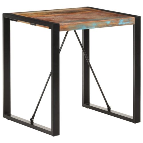 Non Communiqué Bois Table À Manger 70X70x75 Cm De Récupération Massif