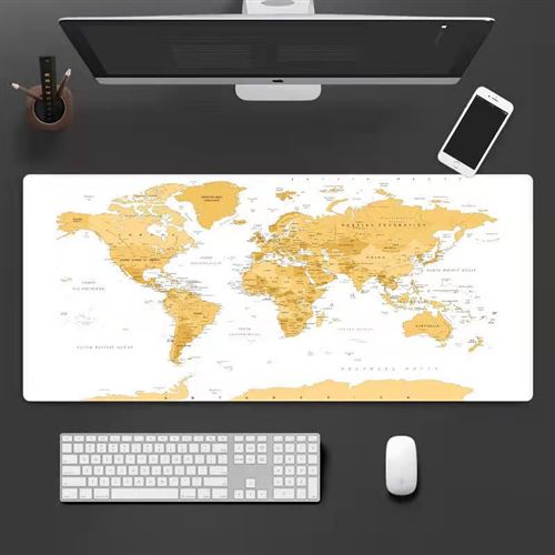 Sous main bureau carte du monde taille 57*33cm #MKWM01