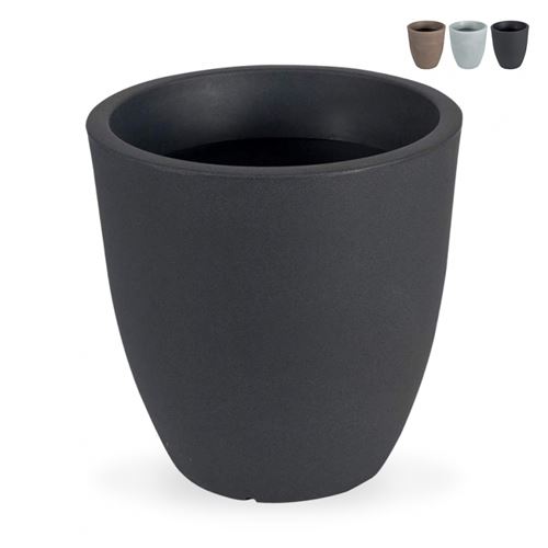 Vase Pour Plantes Design Haut Rond Ø 60cm Jardin Terrasse Balcon Orione, Couleur: Anthracite