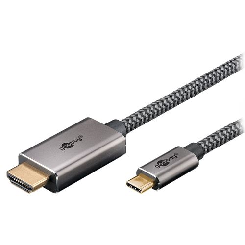 Non Communiqué Goobay Câble Textile Usb-C / Hdmi (M/M)