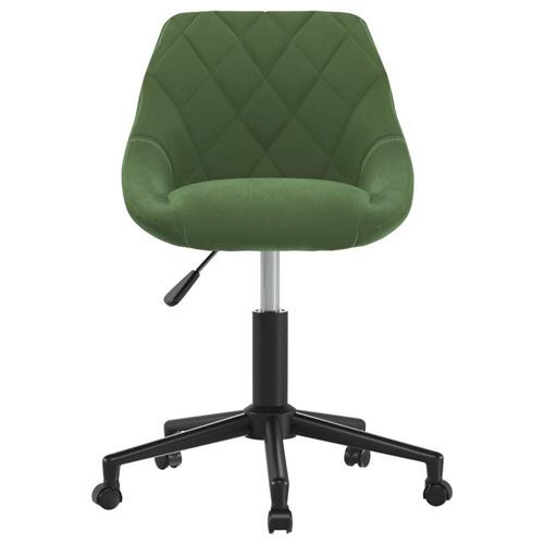 vidaXL Chaise pivotante de salle à manger Vert foncé Velours3089035