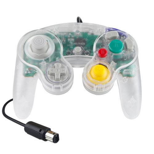 Manette pour Gamecube Filaire VORMOR NGC Contrôleur Compatible avec Gamecube Nintendo Wii - Transparent