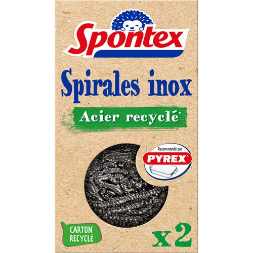Spontex - 2 Spirales acier recyclé