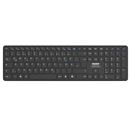 Non Communiqué Port Connect Office Pro - Clavier - Rechargeable - Sans Fil - Bluetooth 5.2 - Qwertz - Allemand