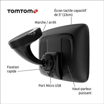 TomTom GPS Poids Lourds GO Professional 520 - 5 pouces, Cartographie Europe  49, Trafic via Smartphone