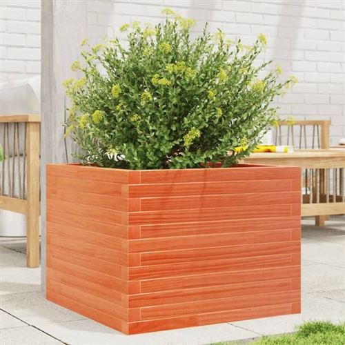 Vidaxl Marron Jardinière En Pin 60X60x45,5 Cm - Cire - Image 3