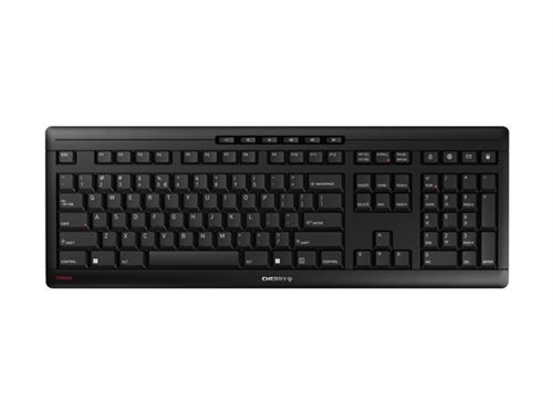 CHERRY STREAM KEYBOARD WIRELESS - Toetsenbord - draadloos - 2.4 GHz - VS internationaal - toetsschakelaar: CHERRY SX - zwart