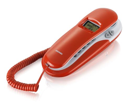Brondi Kenoby CID Téléphone analogique Identification de l appelant Rouge Blanc