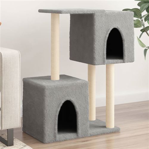 Comparer les prix de vidaXL Arbre à chat avec griffoirs en sisal gris clair 86 cm