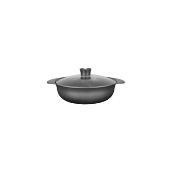La cocotte duo KITCHENPRO - VENTEO - 2 compartiments - 28cm de diamètre - couvercle en verre | Rakuten