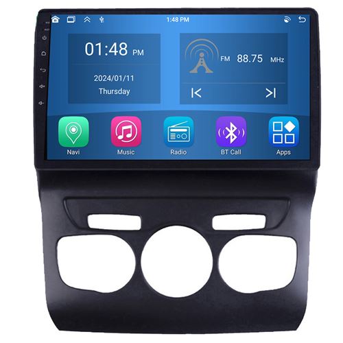 Autoradio RoverOne® Bluetooth CarPlay Android Auto Navigation 4Go RAM 64Go ROM pour Citroen C4 2 B7 2013-2016
