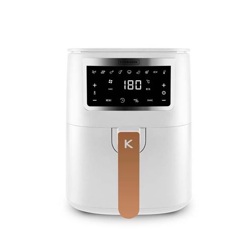 Kitchen Cook Blanc Kitchencook - Friteuse Sans Huile 4L - 8 Programmes - Minuterie Numérique - Thermostat Réglable - 1400W - Neuf - Image 3