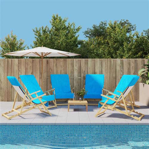 vidaXL Serviettes de plage 6 pcs turquoise 60x135 cm tissu 400 GSM
