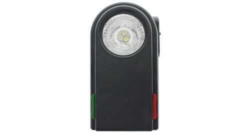 Lampe de poche signal bw avec disques filtrants supplémentaires rouge, vert, boîtier en plastique noir sans batterie