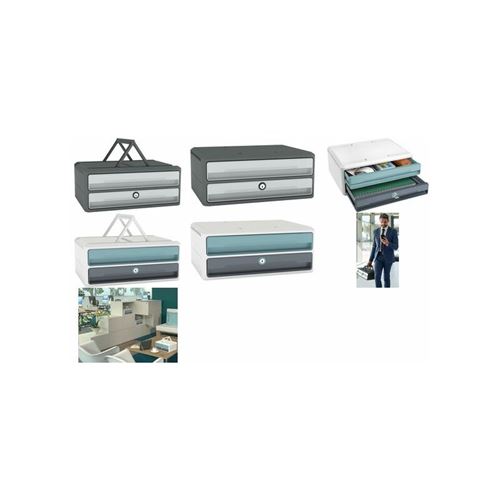Non Communiqué Gris Cep Module De Rangement Moovup Secure, 2 Tiroirs,/Menthe