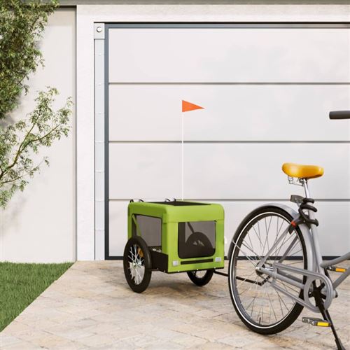 Comparer les prix de vidaXL Remorque vélo animaux de compagnie - Vert et noir