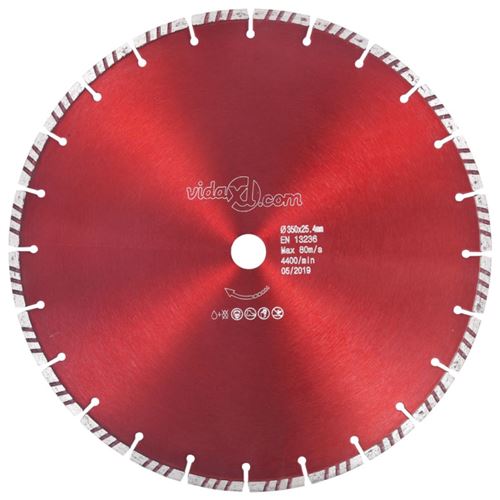 Vidaxl Disque De Coupe Diamanté Avec Turbo Acier 350 Mm - Image 3