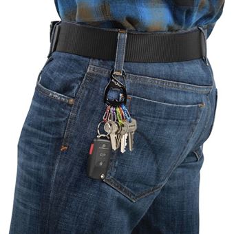 Mousqueton porte-clés avec attache, acier inoxydable, Key Rack S-Biner, Nite  Ize