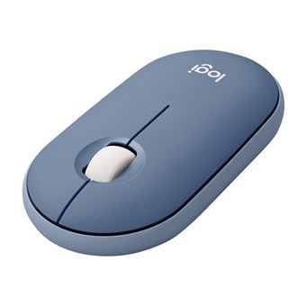 Logitech Pebble M350 Souris sans fil avec Bluetooth ou Recepteur 2.4 GHz, Silencieuse - Blueberry