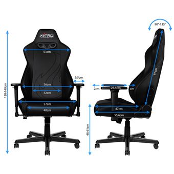 Fauteuil Gaming NobleChairs Nitro Concepts S300EX Noir