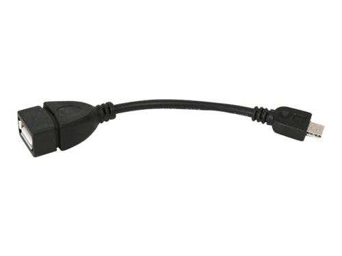 OMEGA - Câble USB - Micro-USB de type B (M) pour USB (F) - USB OTG - 15 cm