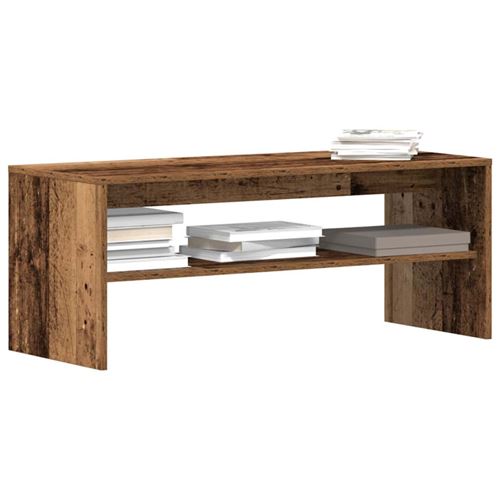 Non Communiqué Marron Meuble Tv Vieux Bois 100X40x40 Cm Bois D Ingénierie