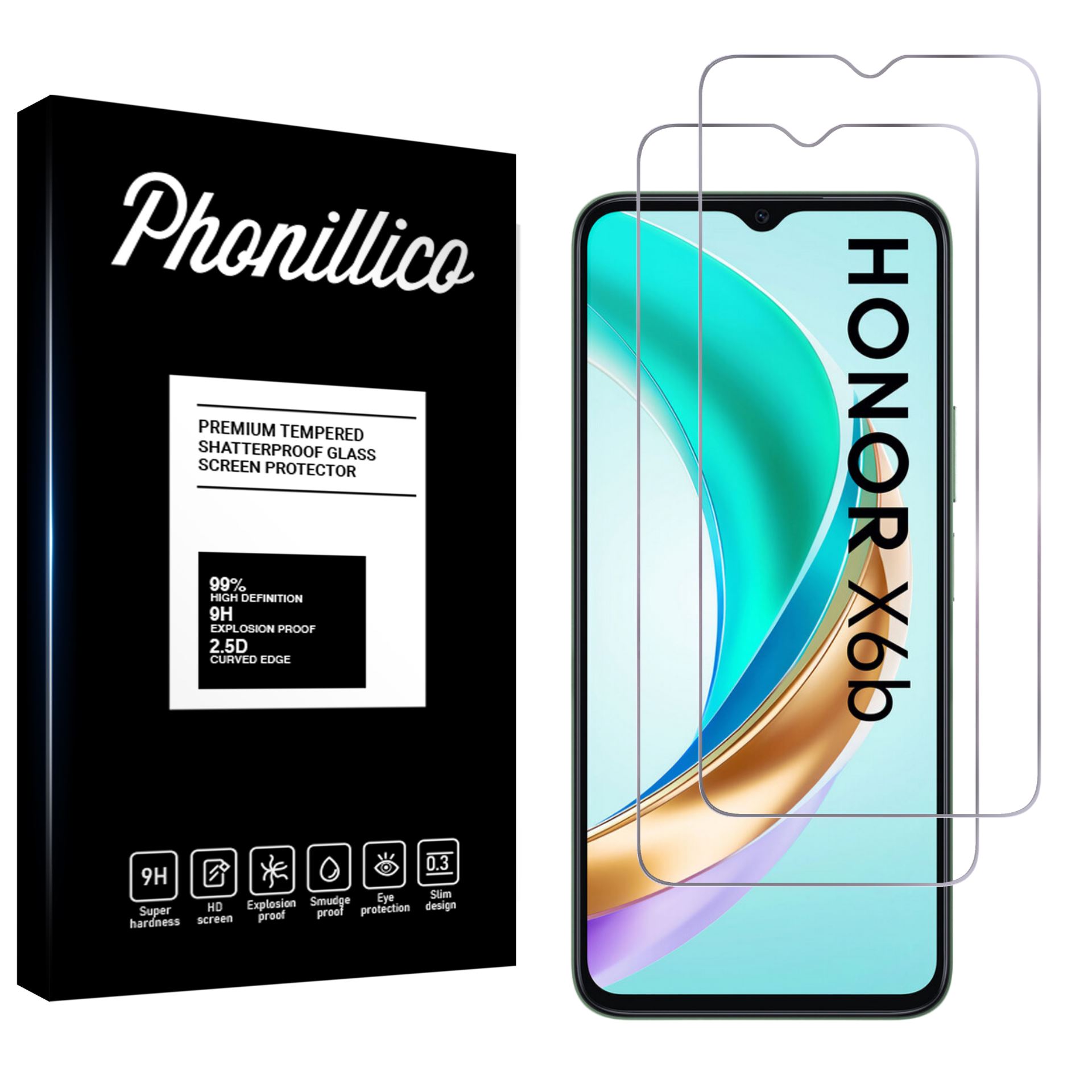 Coque Brillante Étui Honor X6B Avec Verre Trempé Inclus - Protection Antichoc, Design Slim, Couleur Vert - 6