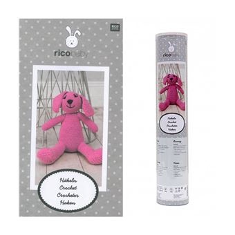 Kit Doudou lapin rose au crochet - Rico Design(...) - - 1