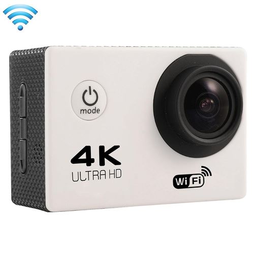 Caméra Sport 4k 16mp Étanche Grand Angle 170° Wifi Écran Lcd 2 Pouces Hdmi Blanc