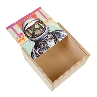 Boîte Coffret En Bois Good Vibes Only Music Funk 70's - Vintage Retro 11x11x3,5 Cm
