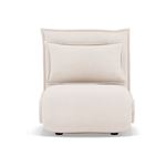 Candice - Banquette 1 place convertible clic-clac en velours côtelé - Beige