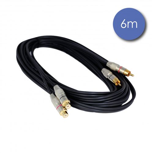 Power Acoustics Cab 2120 - Câble 6m - RCA Mâle - RCA Femelle