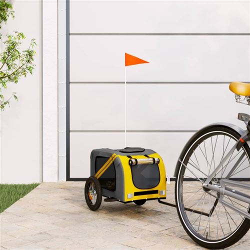 Comparer les prix de vidaXL Remorque vélo - Jaune et gris