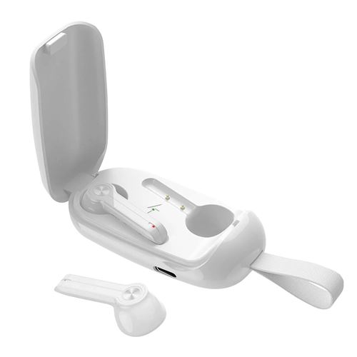 Écouteurs Sans-fil Bluetooth Boitier à Dragonne Autonomie 17h Lemonda XG9 Blanc