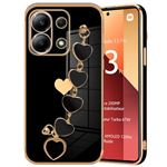 Xaomi̇ 12 T Pro Yichxu Coque Pour Xiaomi Redmi 13 4G Silicone Glitter Housse Avec Protection Caméra Anti-Rayures Souple TPU En Protection Antichoc Amour De Coeur Légère Étui Pour Redmi 13 4G
