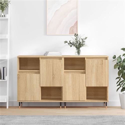 Vidaxl Buffets 2 Pcs Chêne Sonoma - Image 3