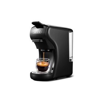 Machine à Café Portable 3-en-1 Expresso – Capsules NS/DG + Café Moulu, 20 Bars, Batterie 7500 MAh, Écran Digital (Noir)