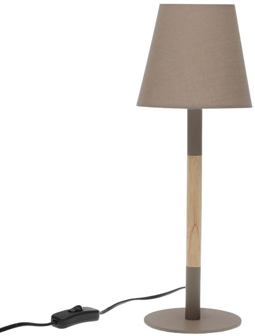 Versa - Lampe à poser en bois Cosy 16 x 40 cm taupe