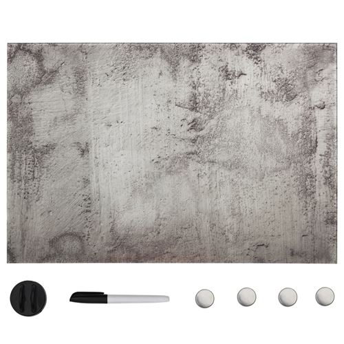 Vidaxl Tableau Noir Magnétique Mural Verre 60X40 Cm
