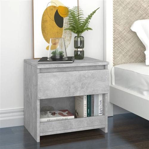 VIDAXL - Table de chevet - Gris béton - 40x30x39 cm - Lot de 2 - Image 2