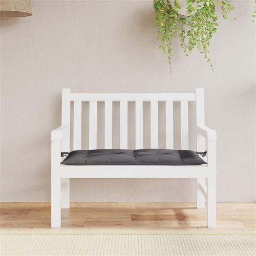 vidaXL Coussin de banc de jardin Anthracite 110x50x7 cm Tissu